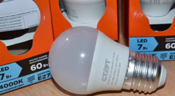 LED лампы «Старт» 7W 4000k на цоколь E27, отзыв и ремонт