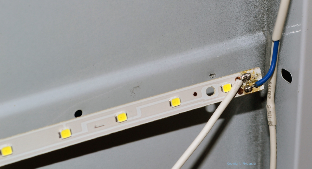замененная лента в светодиодном светильнике