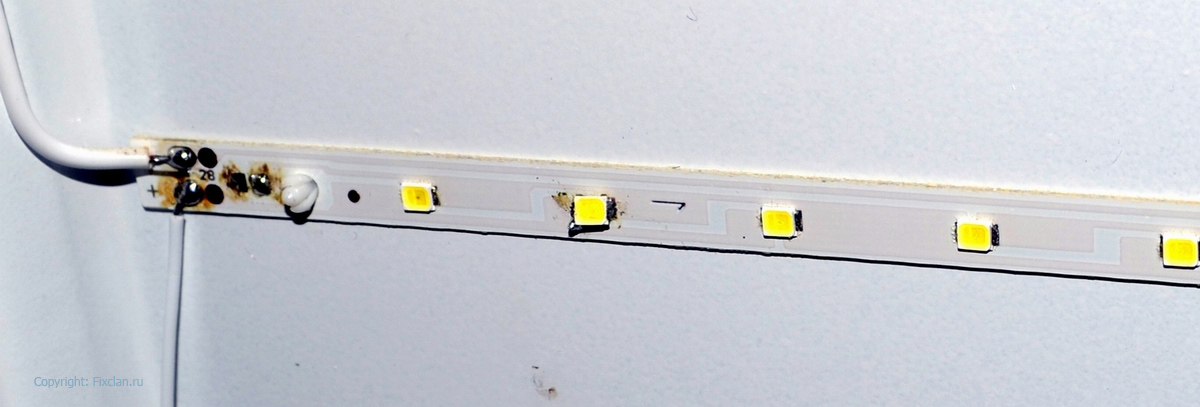 замененный светодиод в ленте