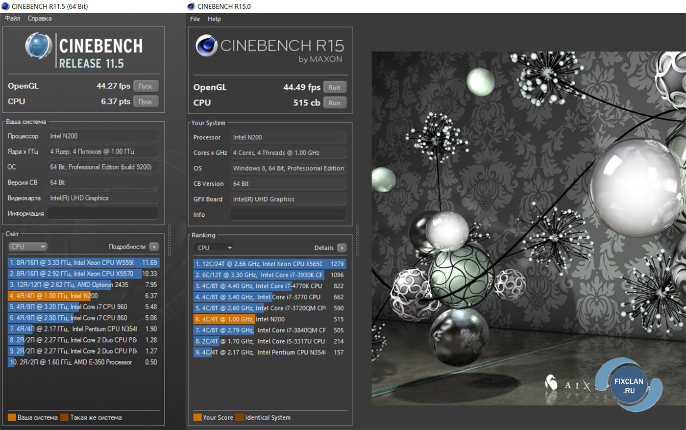 intel n200 - cinebench